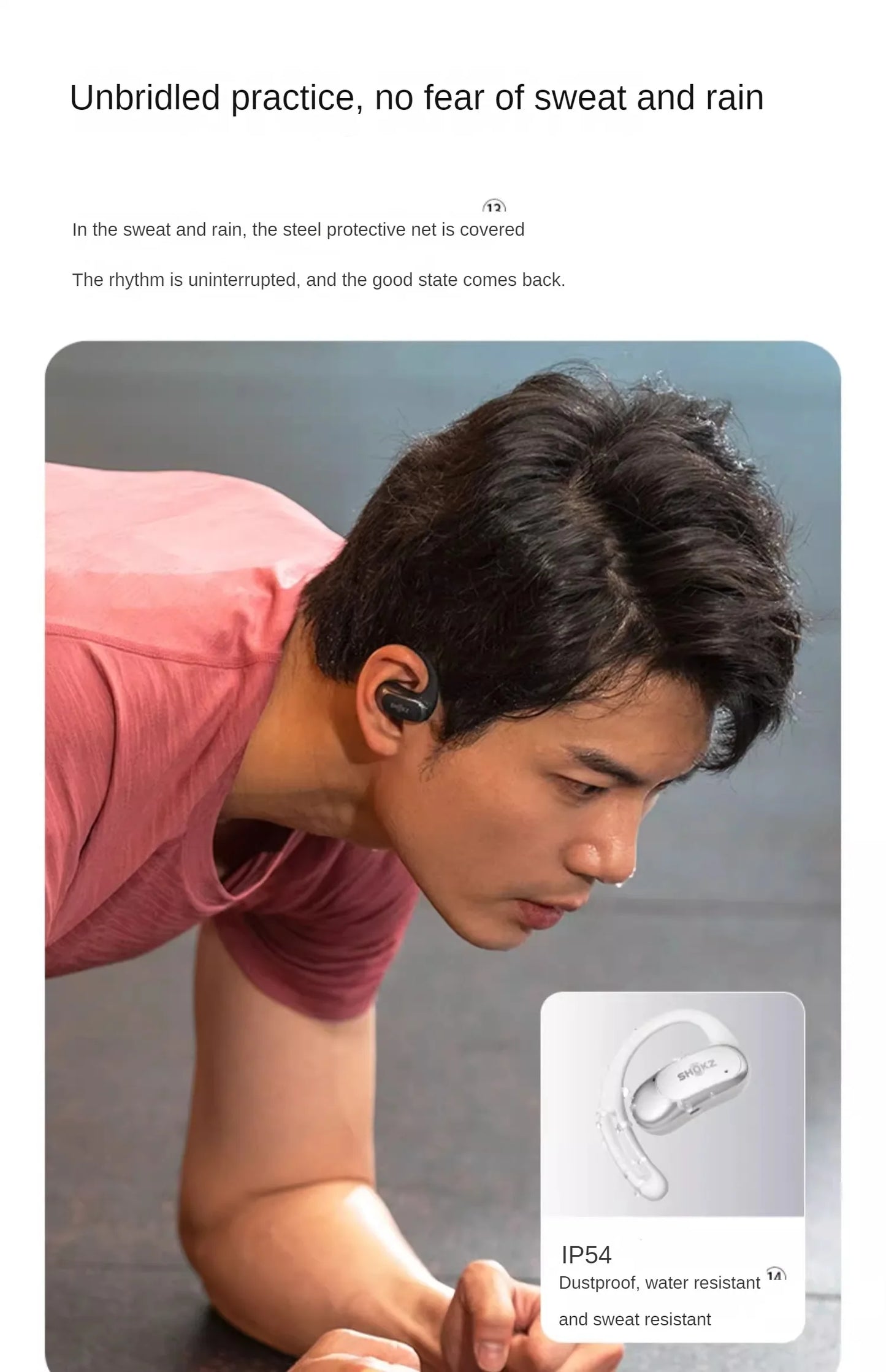 Original SHOKZ T511 OpenFit Air Open Earless Wireless Bluetooth Headphones Sports Headphones HD Call Noise Reduction Support APP