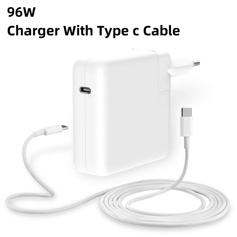 96W MacBook Charger Laptop USB-C Power Adapter For Macbook Pro M1 M2 MacBook Air A2337 A1706 Power Supply Adapter Fast Charger