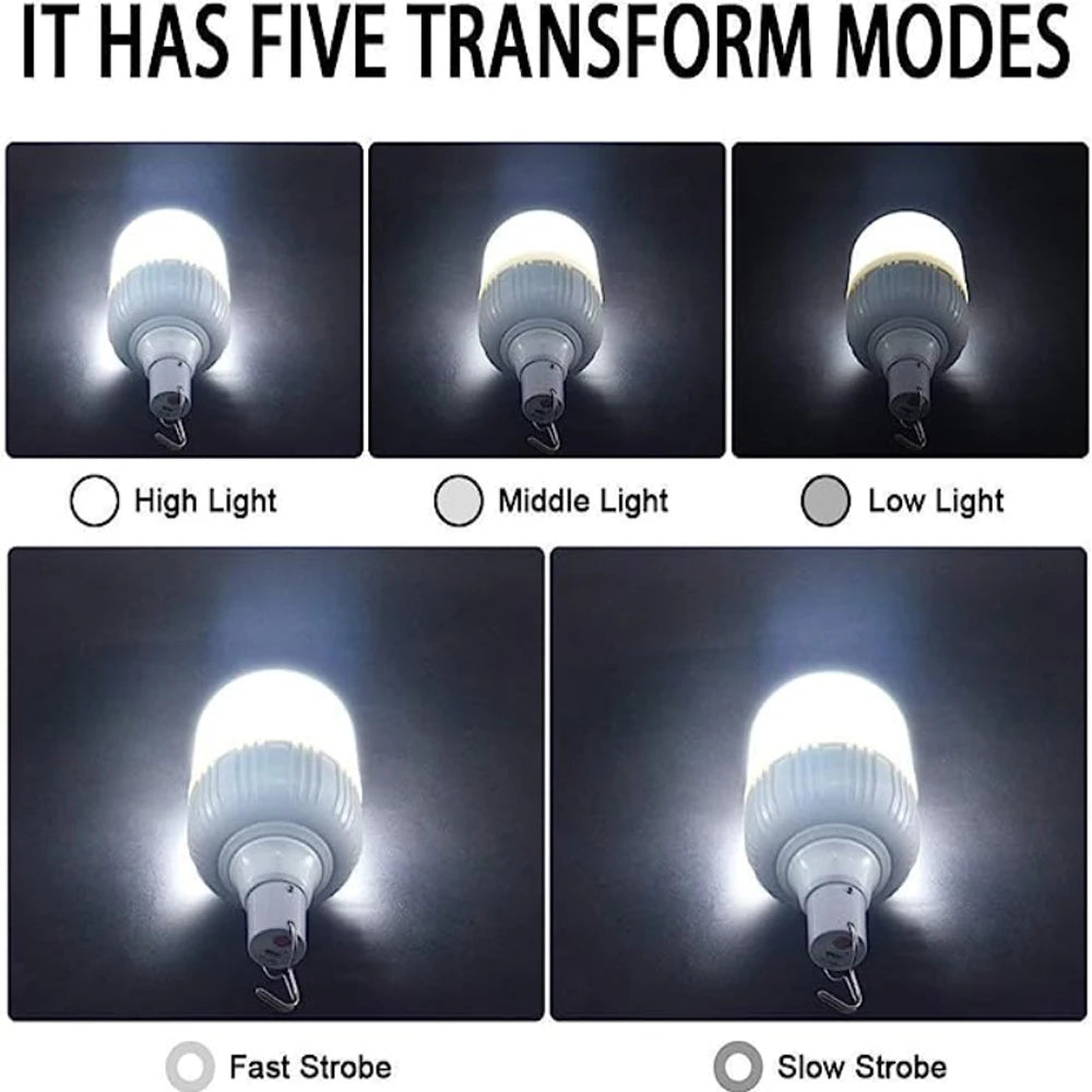 Portable Lanterns High Power USB Rechargeable LED Emergency Lights Hook Outdoor Camping Tents Lantern Lighting Flashlight Bulb