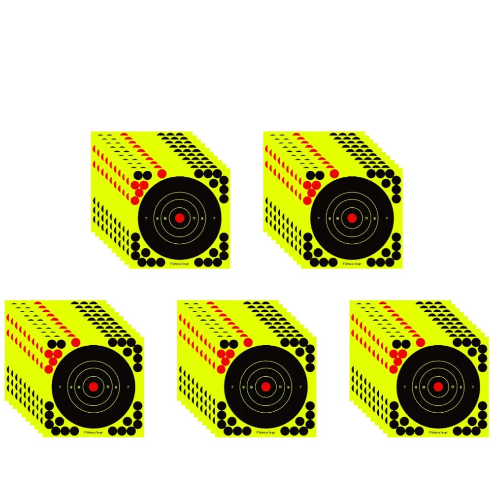 100-10PCS 8-inch Splatter Target High Visibility Adhesive Shooting Target Stickers Reactive Hunting Shooting Training Paper