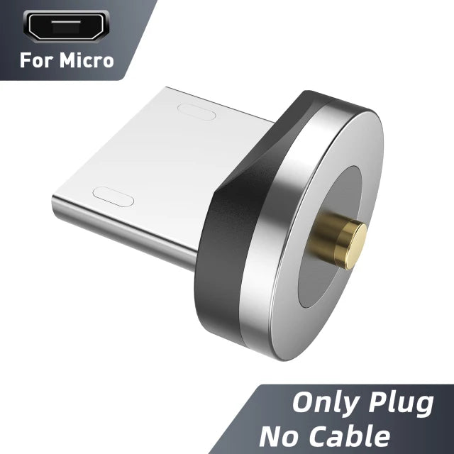 Magnetic Cable Type C Micro USB Cable Phone Charger 540 Degree Rotating Data Cable With LED For iPhone Xiaomi Huawei Samsung