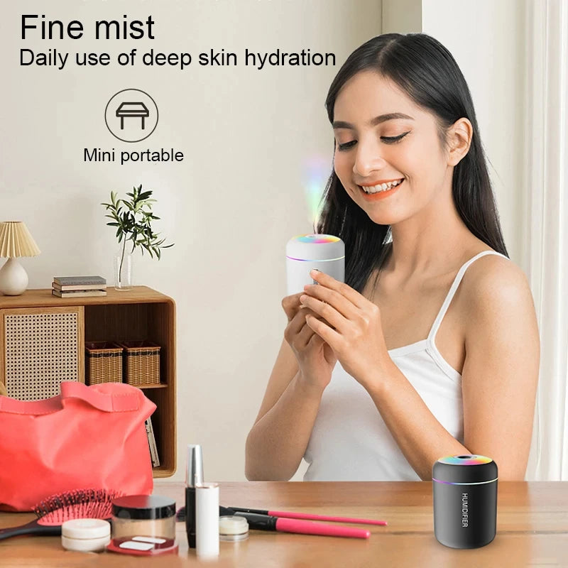 Mini Air Humidifier Usb Aroma Diffuser 180ml Essential Oil Purifier Cool Mist Sprayer Car Home Bedroom LED Desktop humidificador