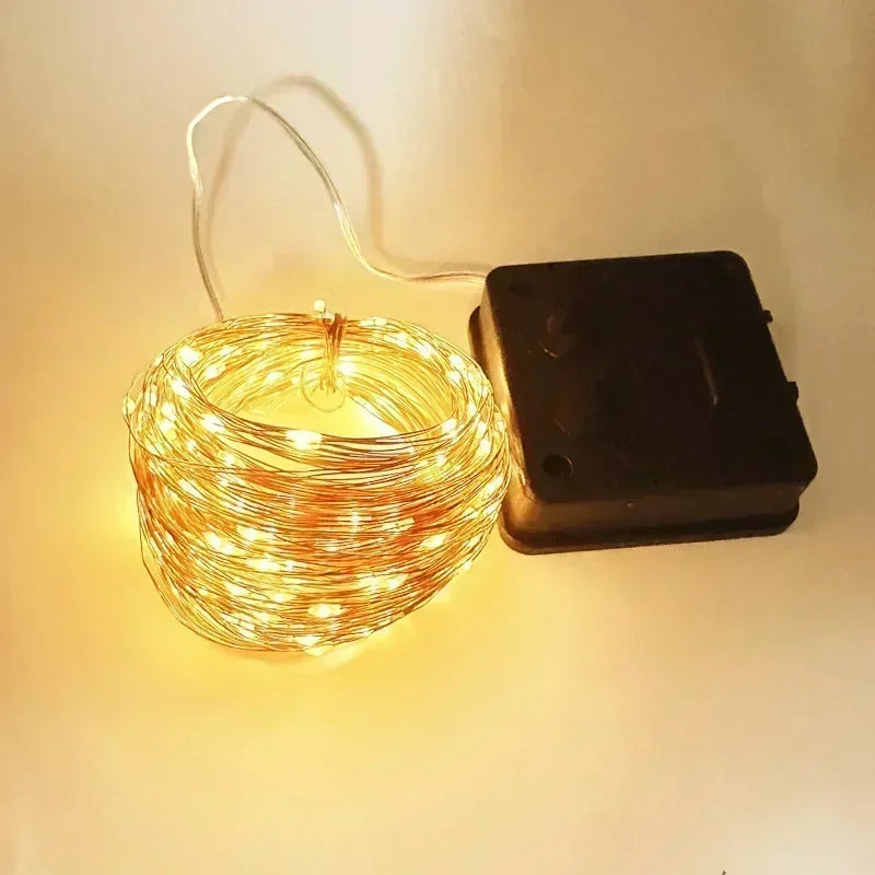 2 Pack Solar Fairy Lights 300LED Solar String Lights Outdoor Waterproof 8 Modes Copper Wire Twinkle Light