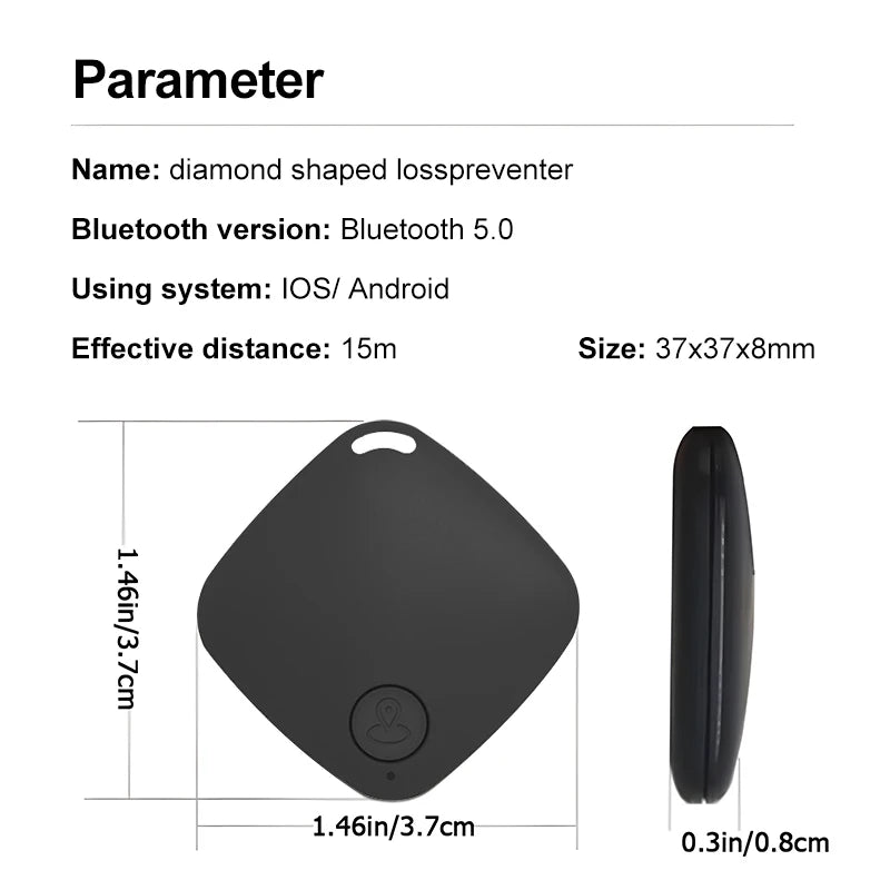 Mini Tracking Bluetooth Anti-lost Device Mobile Phone wallet Key Finder Location Intelligent Caller 5.0 Dual Alarm Pet Finder