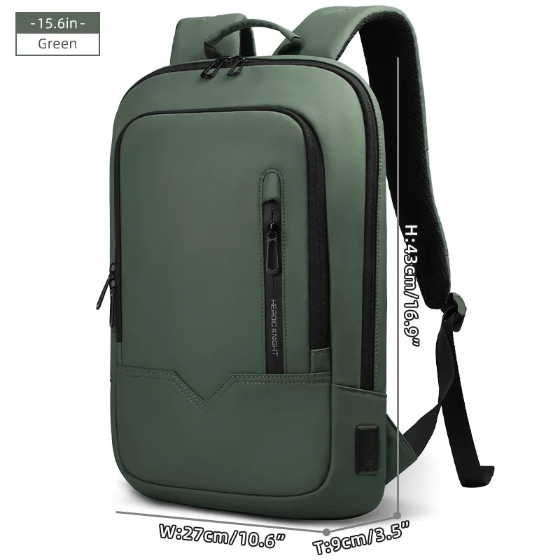 Heroic Knight Laptop Work Backpack Slim Men Waterproof Multifunctional 15.6"17" Business Trip Backpack Fashion Male School Bag