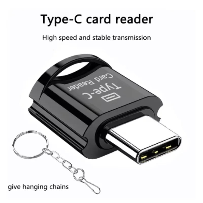 Type C To Micro-SD TF Adapter OTG Card Reader Mini Card Reader Smart Memory Card Reader For Phone Laptop