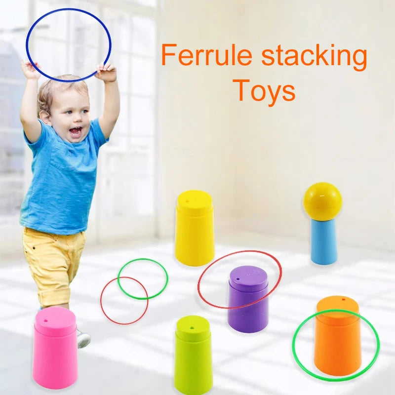 Ferrule Stacked Toys Children Throw Circle Game Fun Indoor Outdoor Early Education Parent-Child Interactive Kids Gift TMZ