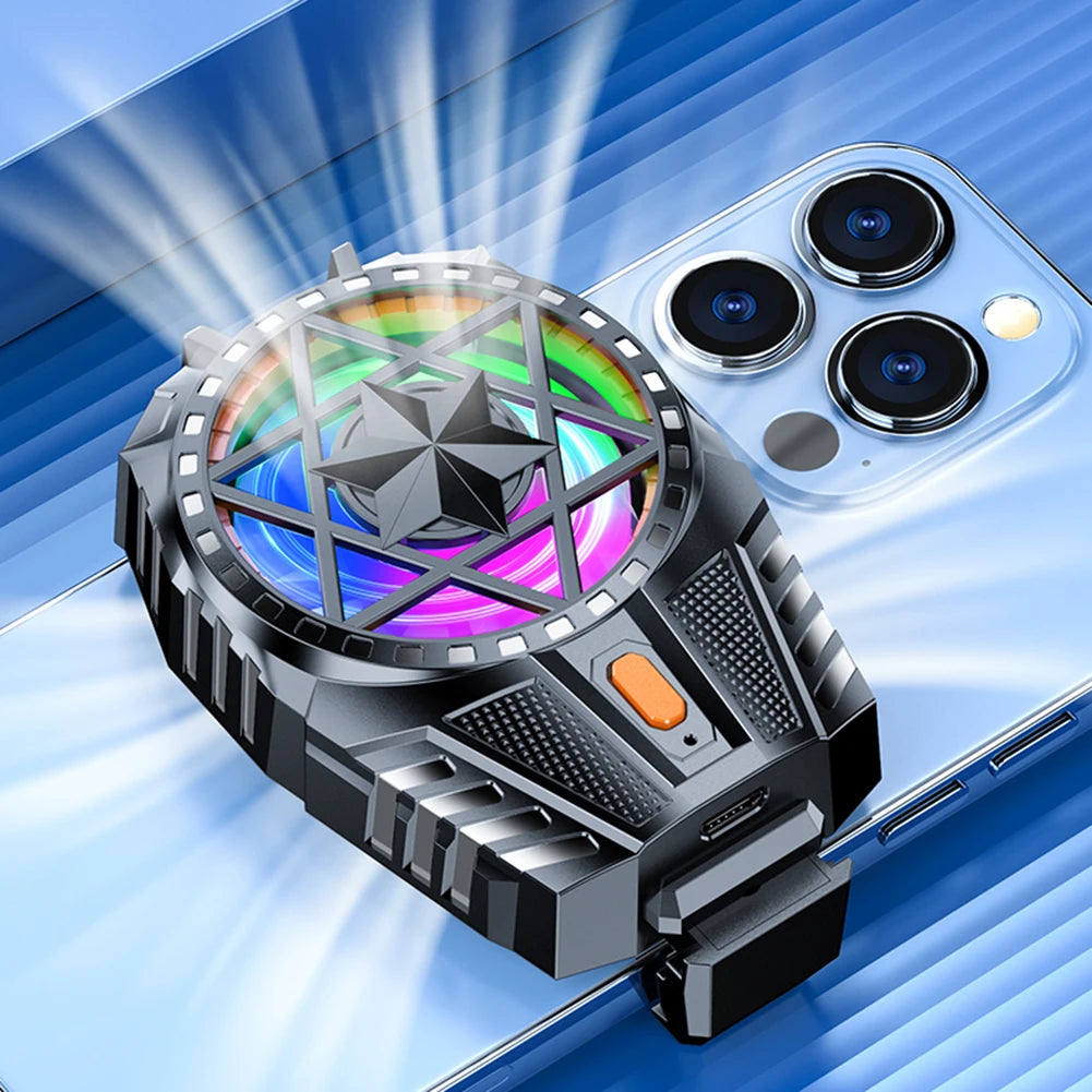 Portable Cooler For Mobile Phone Radiator Cooling Fan For Mobile Phone Fan Cell Cooling Plate Phone Cooler with RGB Light