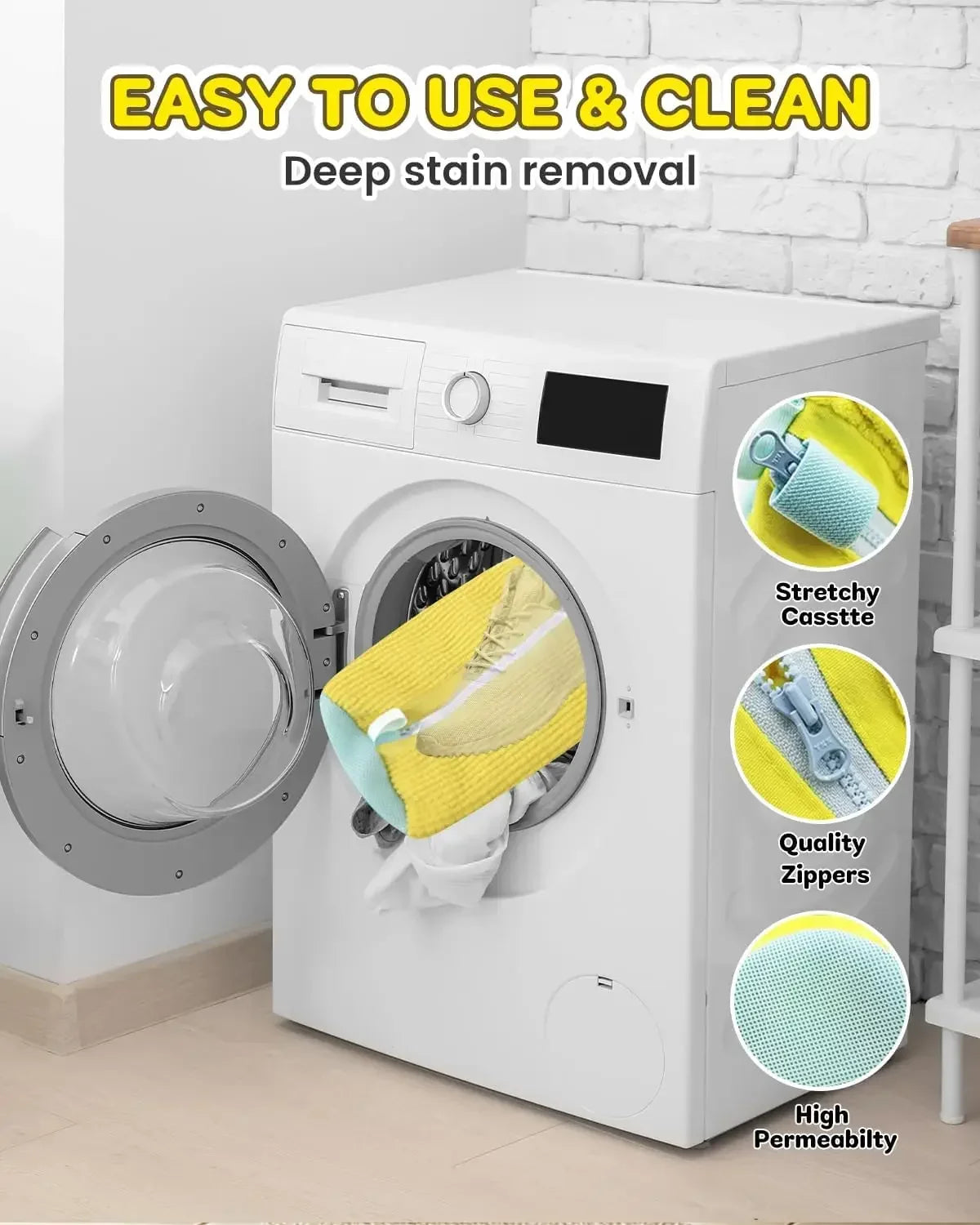 1/2PCS Wash Shoes Bag Padded Net Laundry Shoes Protector Fluffy fibers Polyester Washing Shoes Machine Laundry Bag Drying Bags