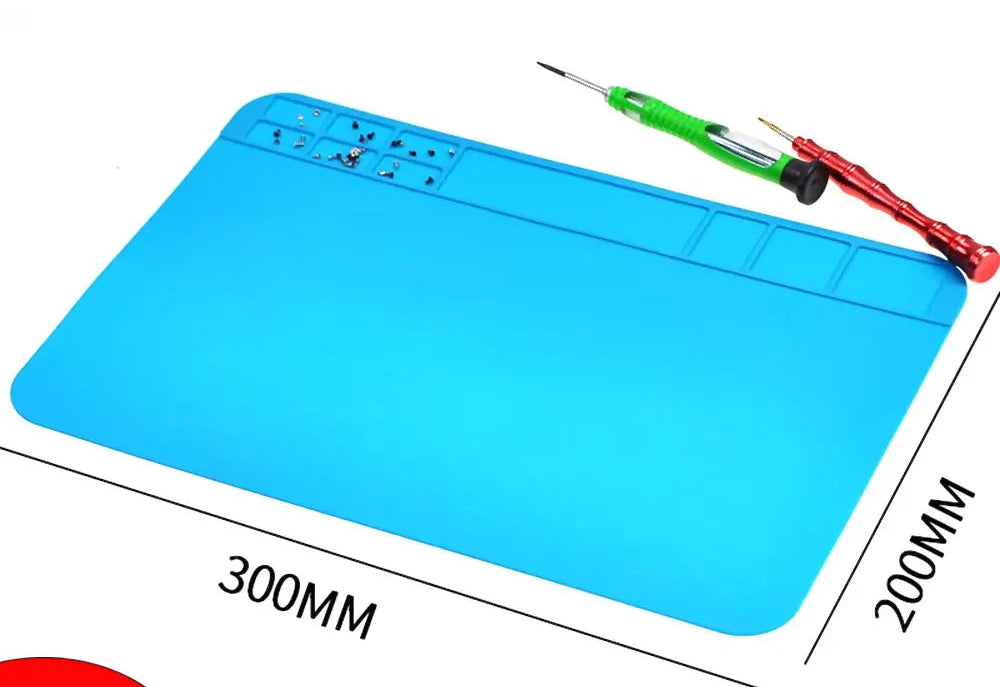 Ansiki 300x200mm Repair welding work pad High Temperature Resistant Silicone Pad ESD Anti-Static waterproof for Repair tool kit