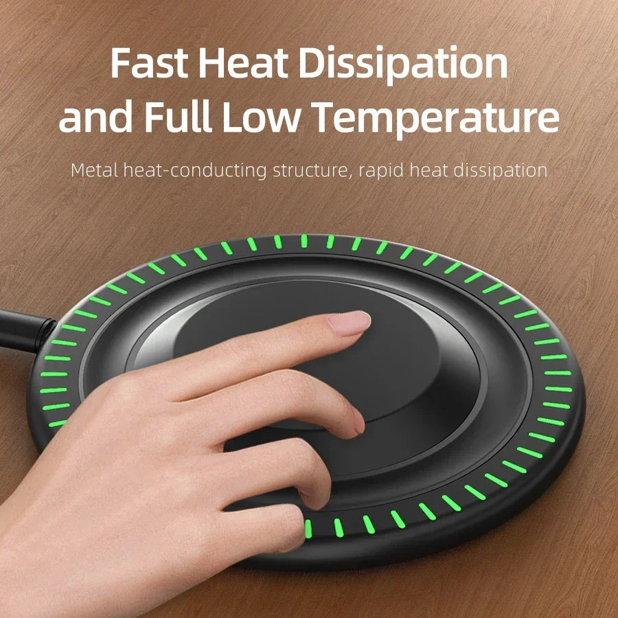 2 in 1 Phone Wireless Charging Dock Station Fast Wireless Charger Pad For iPhone 12-16 X Pro XS Max Samsung Xiaomi Huawei