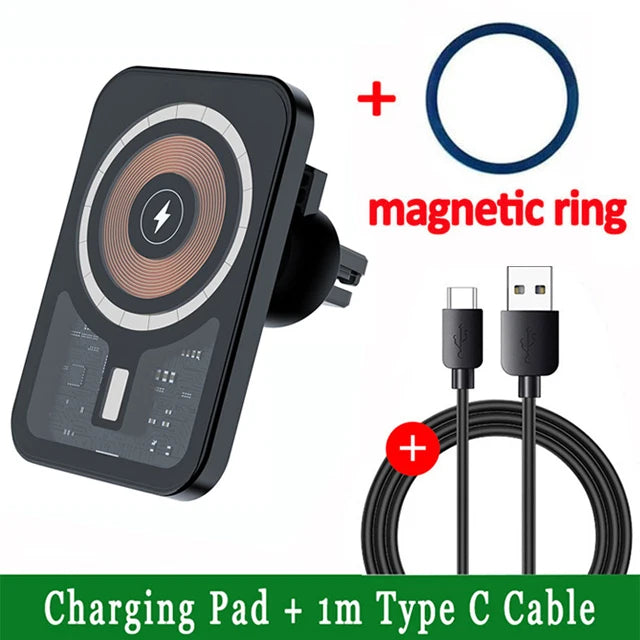 30W Magnetic Wireless Charger Car Air Vent Mount Phone Holder Stand Fast Charging Station For iPhone 12 13 14 Pro Max macsafe