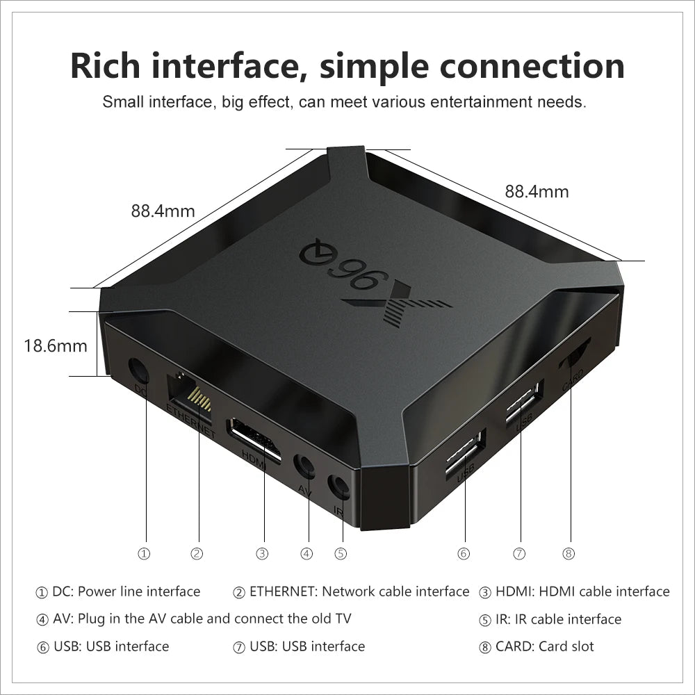 Smart Set Top Box X96Q TV Box Allwinner H313 Quad Core 2.4G Wifi Android 10.0 4K Google Player Youtube Media Player X96Q 2GB 16G