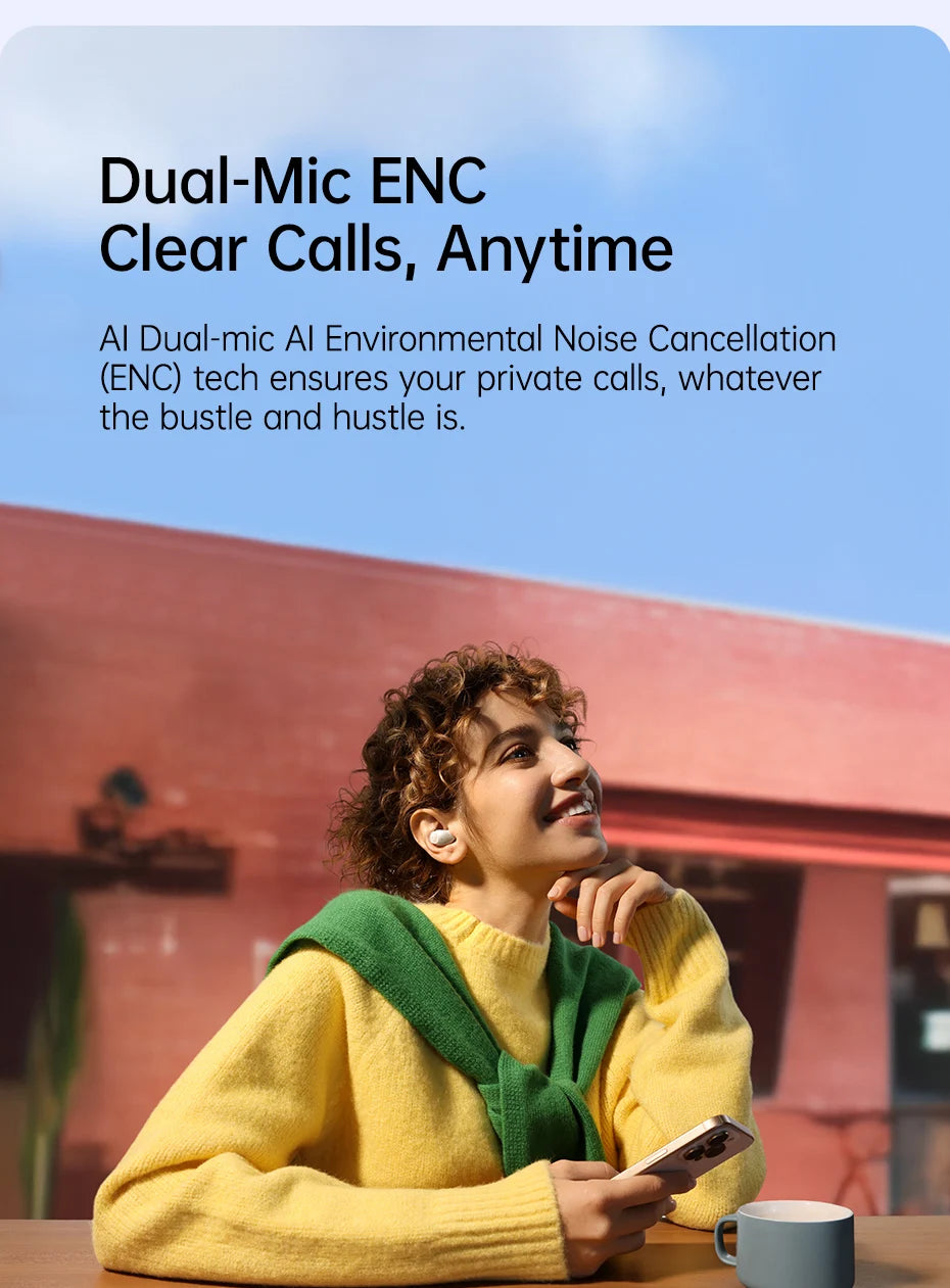 Baseus Bass BD1 Wireless Earphones Bluetooth 5.4 Mini Sports Earbuds,  IP55 Waterproof 0.06s Low-Latency Wireless Headphones