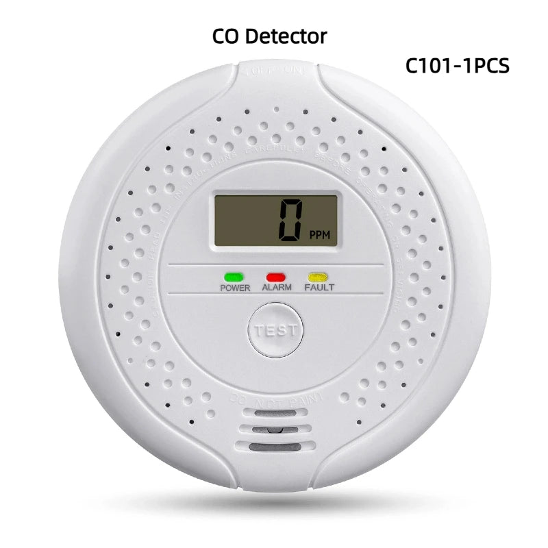Independent CO Alarm Sensor Carbon Monoxide Alarm Detector High Sensitive Warning LCD Display CO Alarm With UL2034