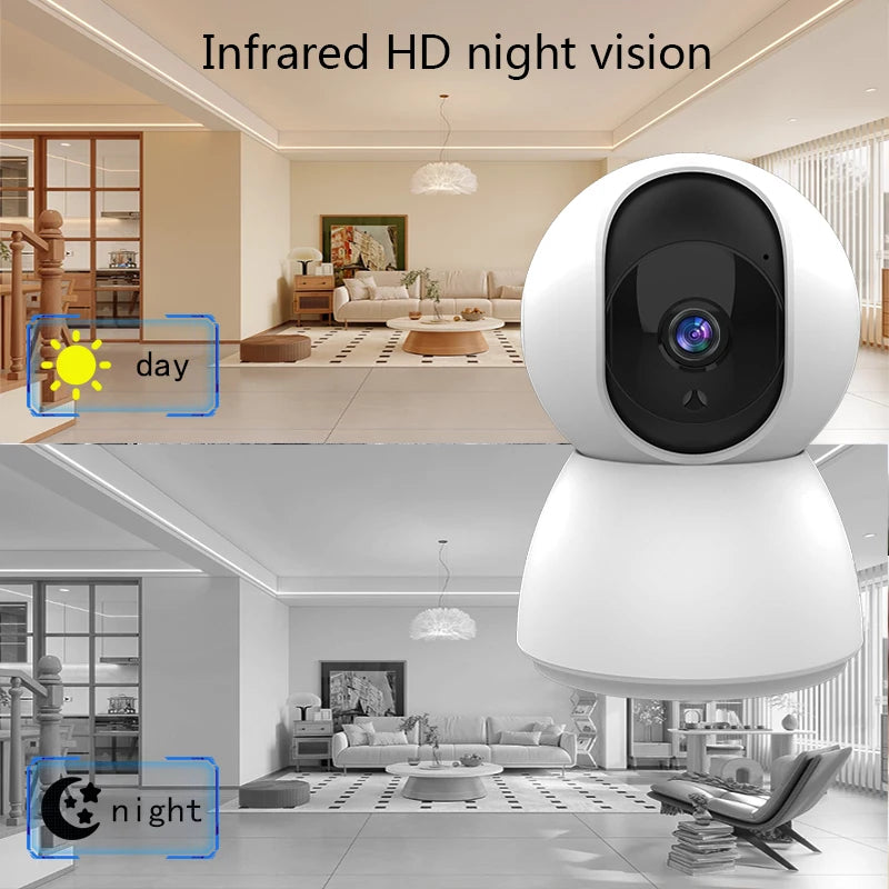 HD 4MP Tuya Smart Mini WiFi IP Camera Surveillance Camera Automatic Tracking Indoor Wireless Security Home CCTV Baby Monitor