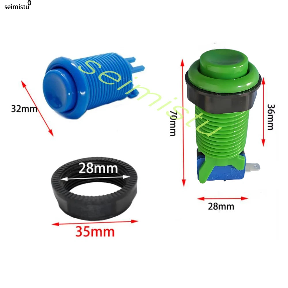 8pcs American Happ Style Push Button 28mm For Neo Geo Arcade Game Machine Joystick Zero Delay Controller buttons Parts