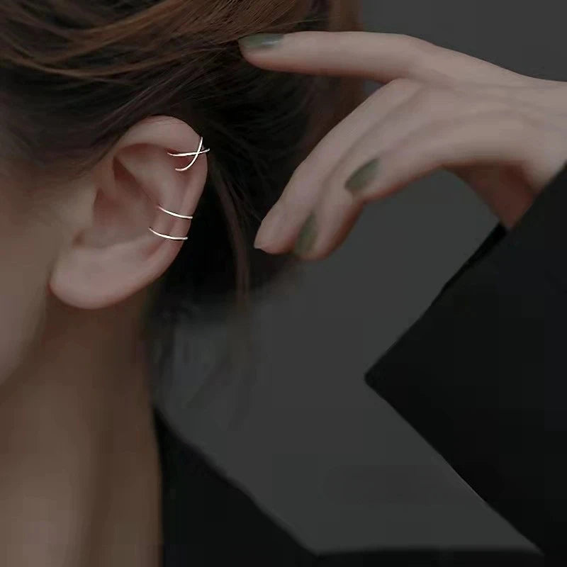 Stainless Steel Clip Earrings for Women High Quality Creative Simple C Non-Piercing Ear Clip Cuff Ear Buckle Trend Jewelry Gift
