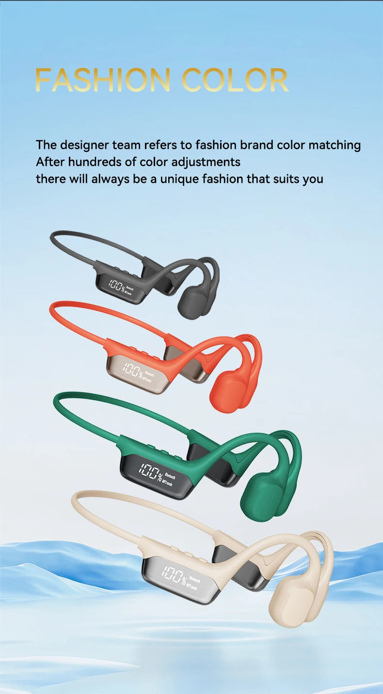 IPX8 True Waterproof Bluetooth 5.4 Swimming Diving Bone Conduction Headphone 32GB MP3 Player Summer Sports Cycling Music Headset