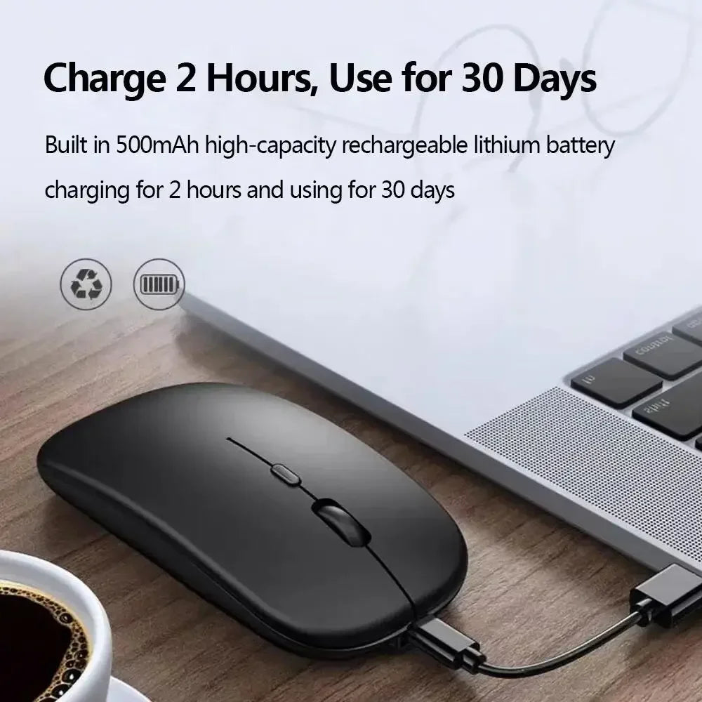 2025New Bluetooth Wireless Mouse USB Optical Rechargeable Mouse for Computer Laptop PC Macbook Gaming Mouse Gamer 2.4GHz 1600DPI