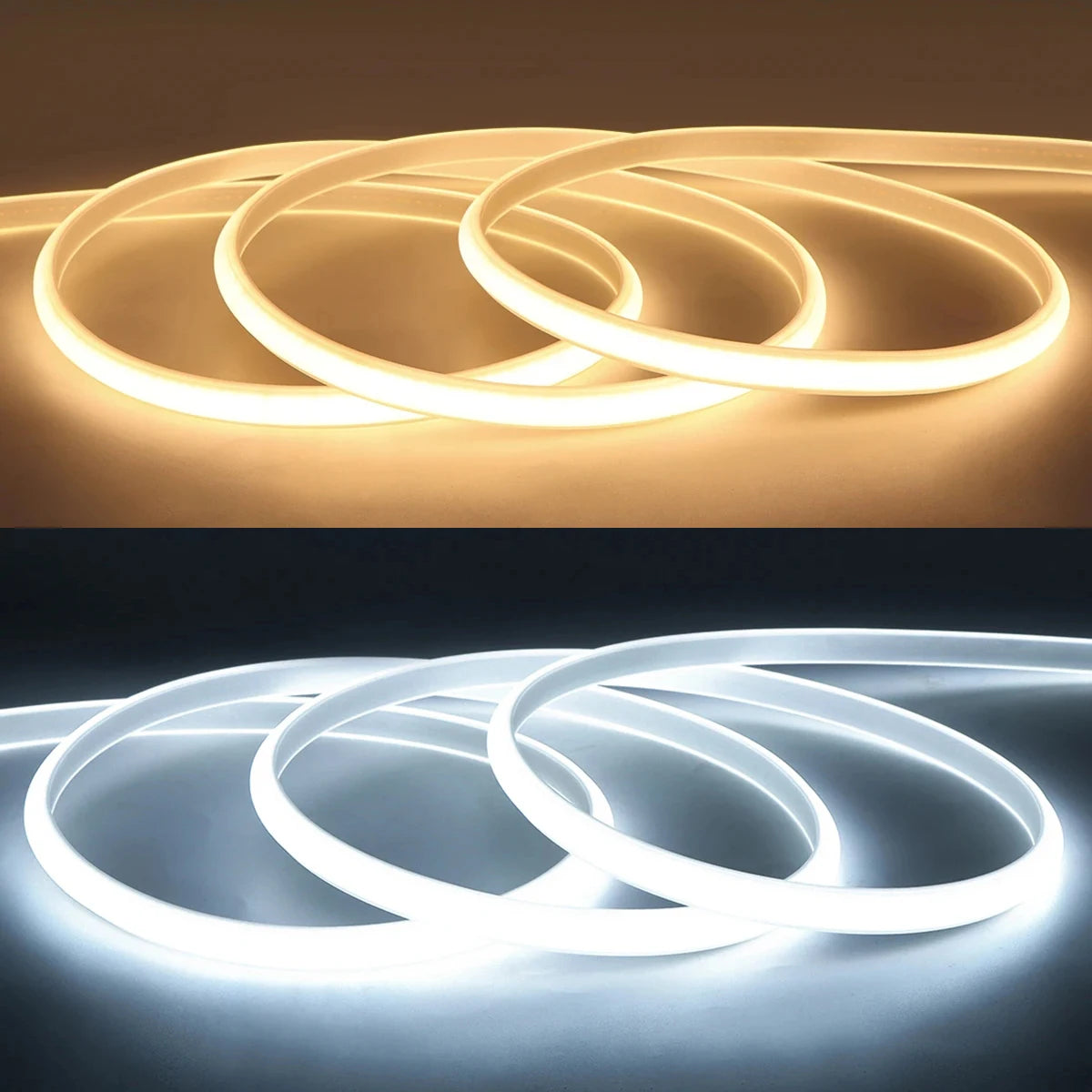 1M-30M 220V COB LED Strip Light Waterproof COB LED Tape EU Power Plug Flexible Ribbon Lamp For Bedroom Kitchen Outdoor Decor