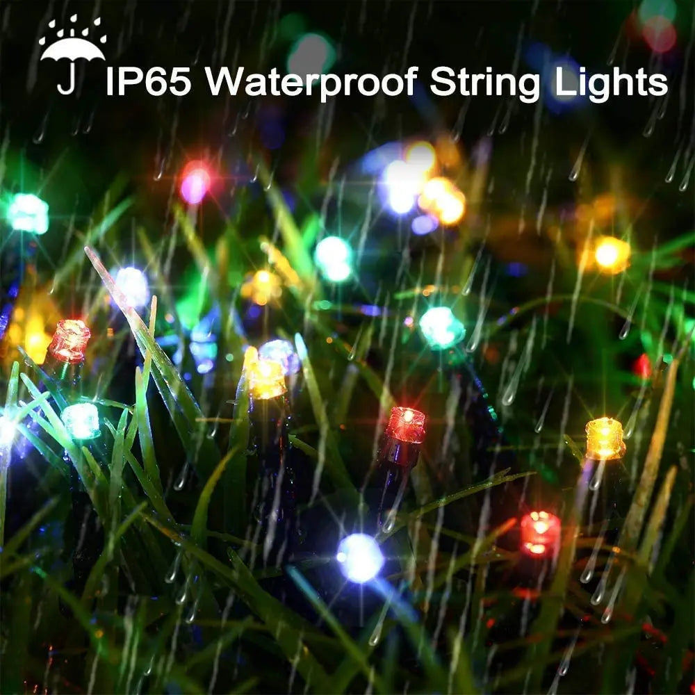 Solar Powered LED String Lights Outdoor Waterproof Fairy Lights String Solar Garland for Patio Wedding Christmas Garden Light