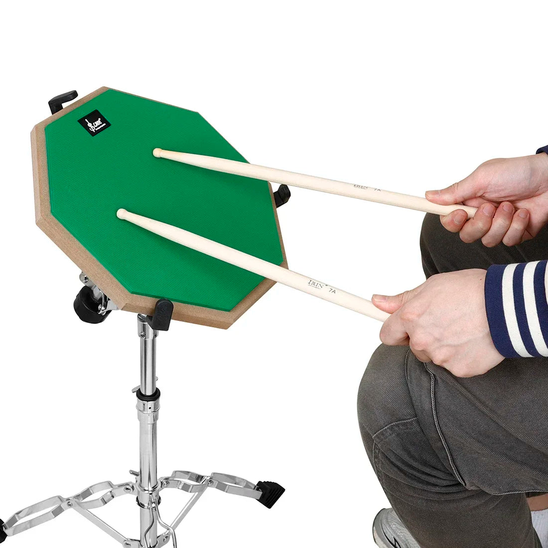 SLADE 8 Inch 12 Inch Drum Practice Pad Rubber Wooden Dumb Drum Pad Mute Training for Jazz Drums Exercise Beginners