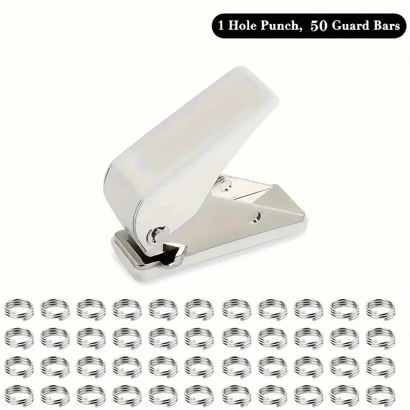 Professional Dart Flight Puncher with 50pcs Dart Wing Fixed O-Ring Darts Retainer Accessories for Securing Darts