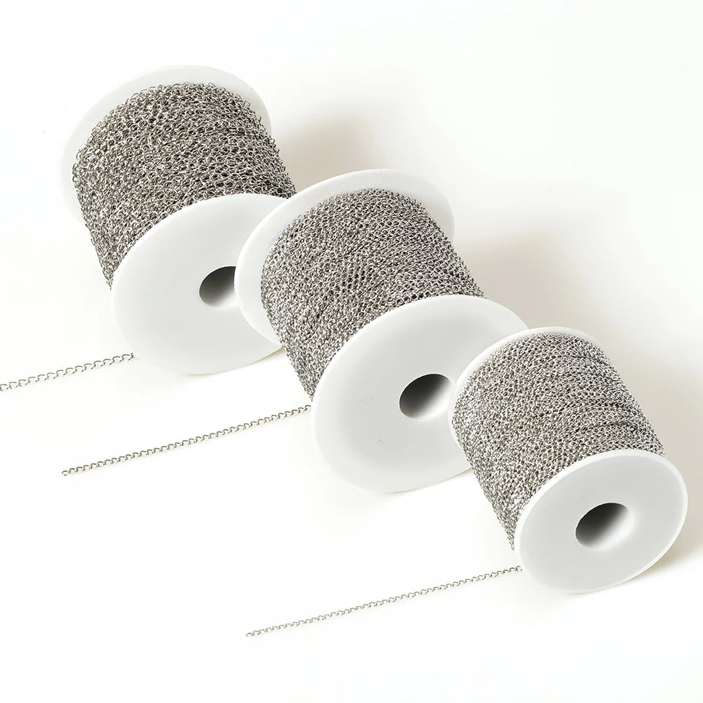 10meter/roll Stainless Steel Chain Basic Bluk Chains For DIY Jewelry Making