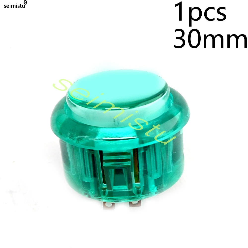5V LED Illuminated Arcade Light Push Button 30mm/24mm Clear Plastic Coin Operated Joystick Game Button for DIY Arcade Machine