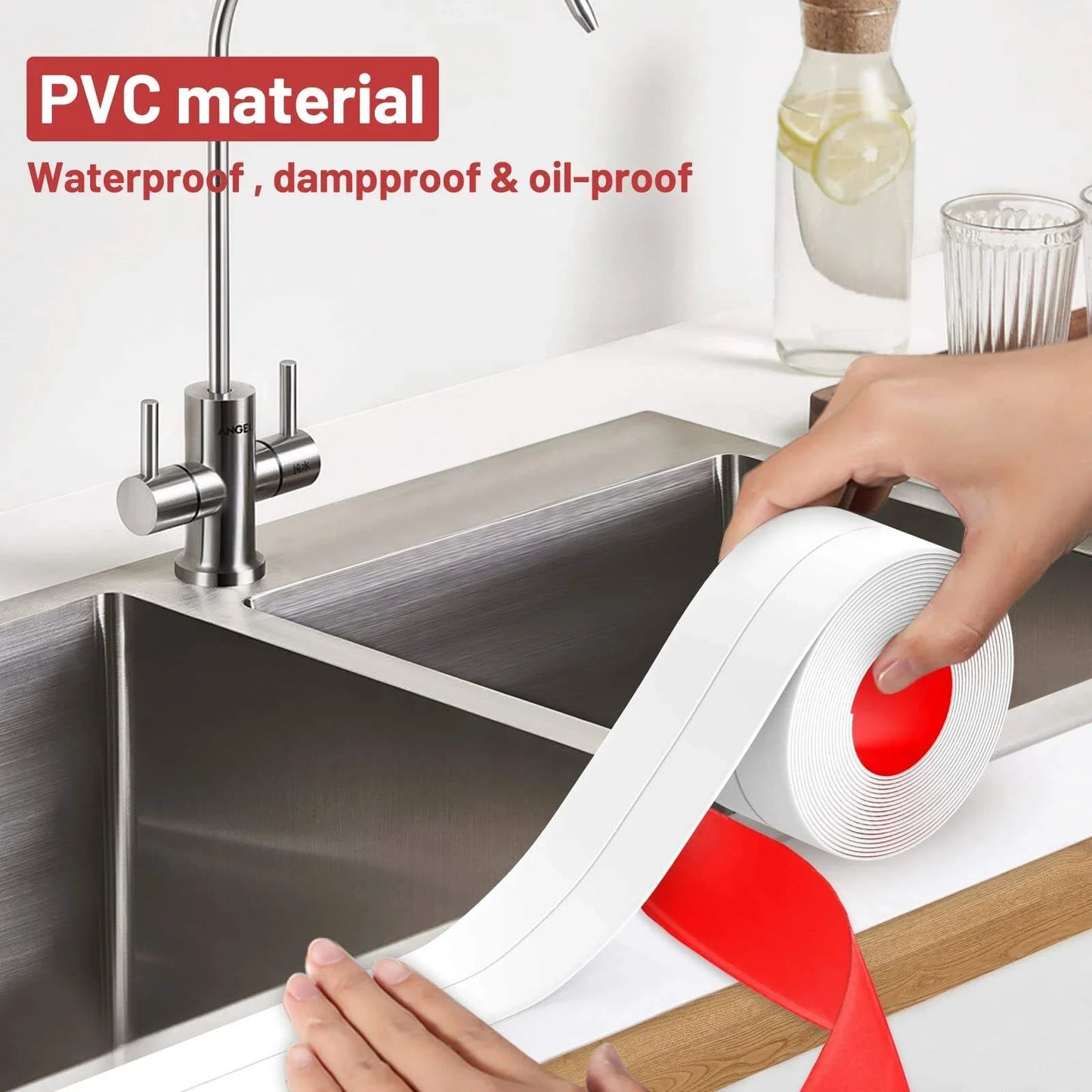 Waterproof Tape Silicone Rubber Self Adhesive Bathroom Toilet Tape Wall Sticker Sink Edge Tape Wire Hose Strong Repairing Tape