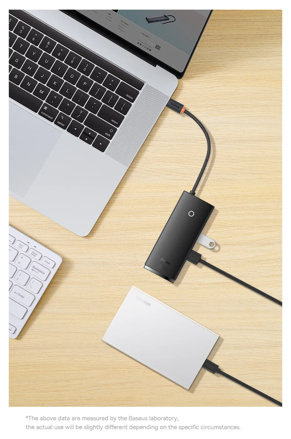 Baseus USB Type C HUB to HDMI-compatible USB 3.0 Adapter 6 in 1 Type C HUB Dock for MacBook Pro Air USB C Splitter