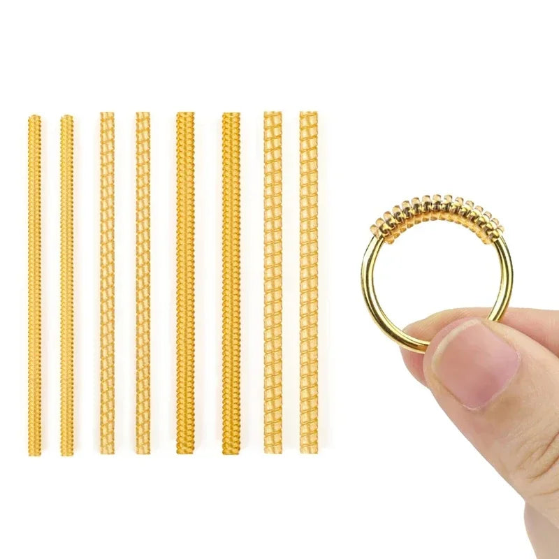 8Pcs/Set Ring Size Adjuster Accessories Adjustable Invisible Rubber Pad Ring Size Adjuster for Loose Rings