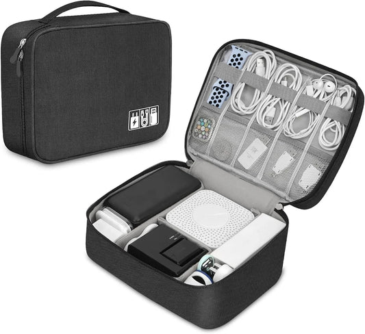 Multifunction Storage Bag Waterproof Electronics Organizer Portable Travel Cable Data Digital Gadget Makeup Zipper Organizer Bag