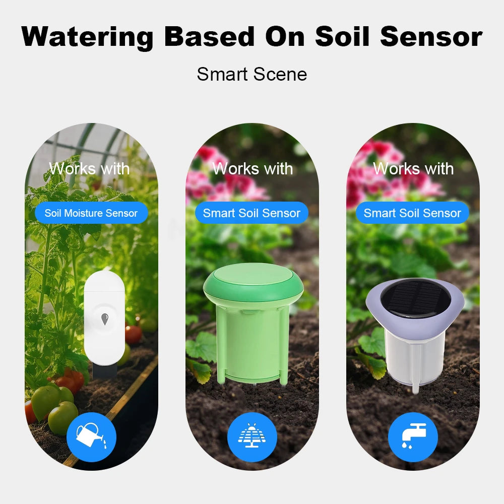 Tuya WiFi Smart Drip Irrigation Rechargeable Intelligent Watering Device Auto Watering Pump Controller Flowers Home Garden Tools