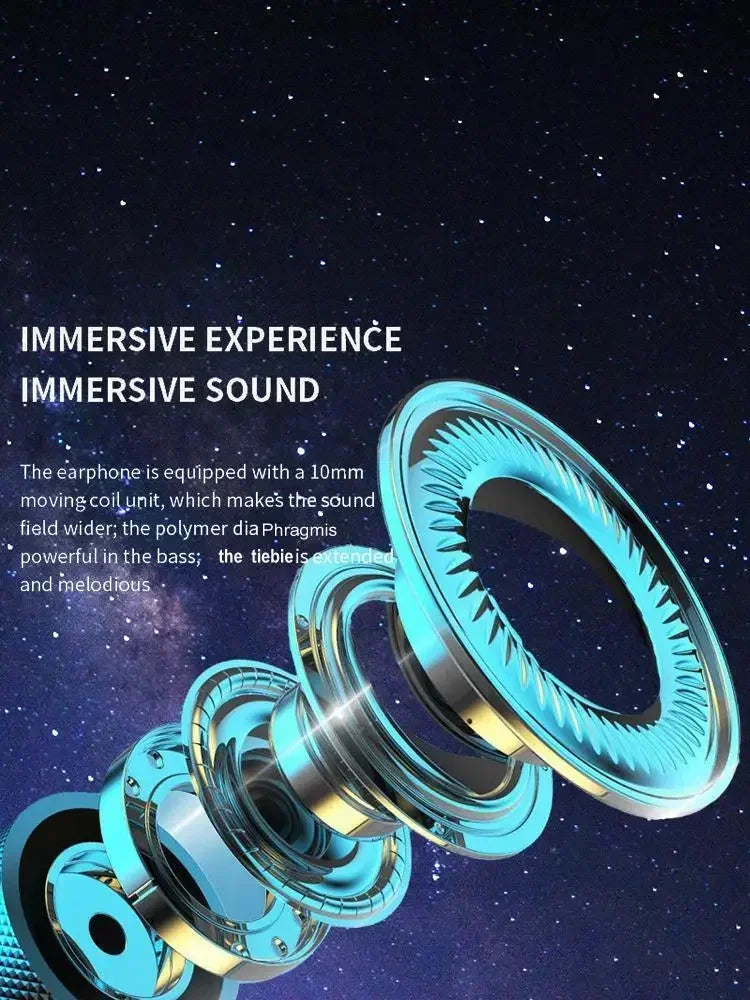 K58 Wireless Earphones Bluetooth 5.3 Neckband Headphones Gaming LED Display HIFI Headset Sports TWS Earbuds With Mic