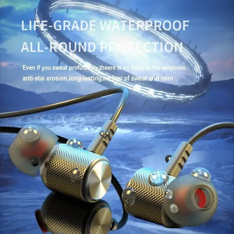 K58 Wireless Earphones Bluetooth 5.3 Neckband Headphones Gaming LED Display HIFI Headset Sports TWS Earbuds With Mic