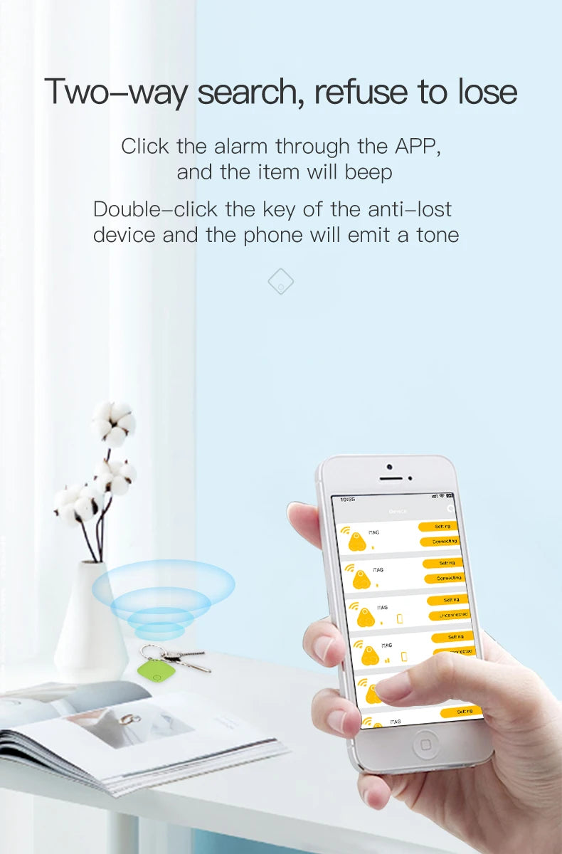 Mini Tracking Bluetooth Anti-lost Device Mobile Phone wallet Key Finder Location Intelligent Caller 5.0 Dual Alarm Pet Finder
