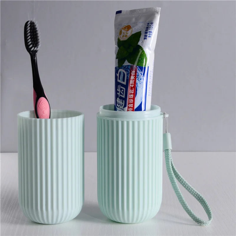 Toothbrush Cup Portable Toothbrush Holder Multifunction Travel Cup Organizer Toothbrush Case and Bathroom School Trip