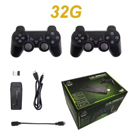 M8 Retro Game Console - 4K HD TV Stick with 20,000 Preloaded Games & Dual Wireless Controllers