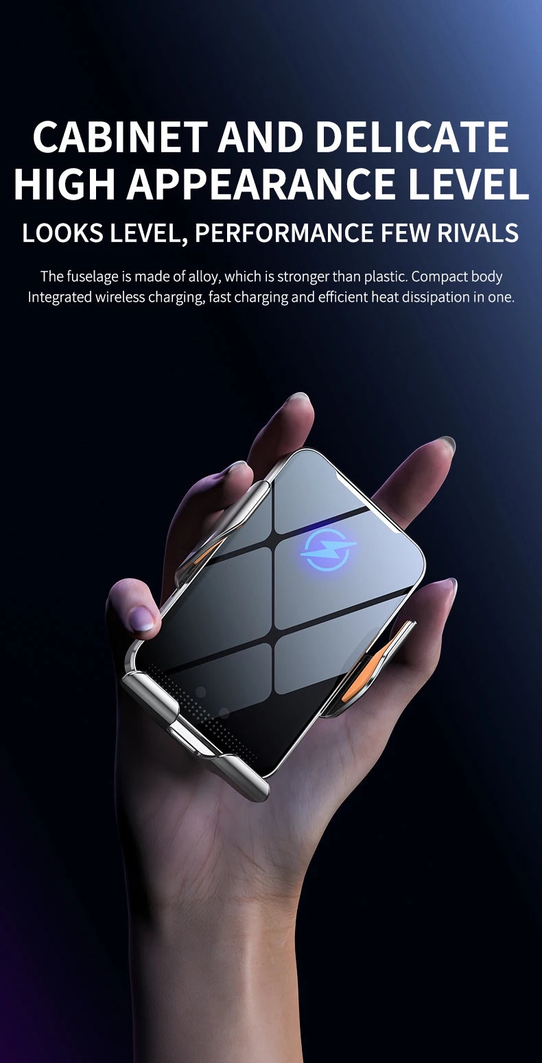 Car Wireless Charger Magnetic Auto Car Mount Phone Holder For iPhone 14 13 12 Samsung Infrared Induction 15W Fast Charging