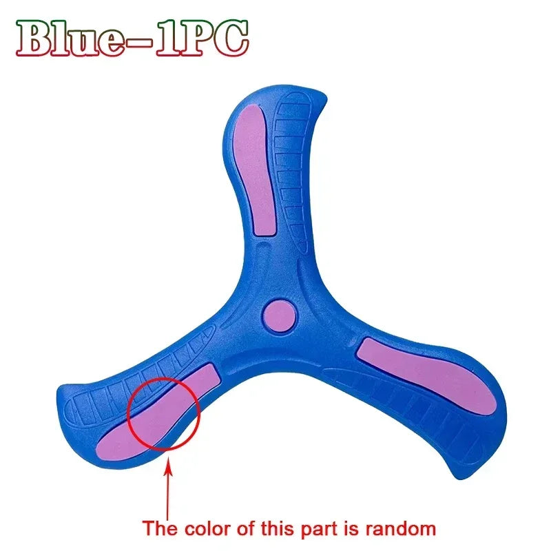 Children Soft Boomerang Toy Three-leaf Cross Outdoor Flying Disc Games Adult-kids Interactive Sports Toys for Decompression Gift