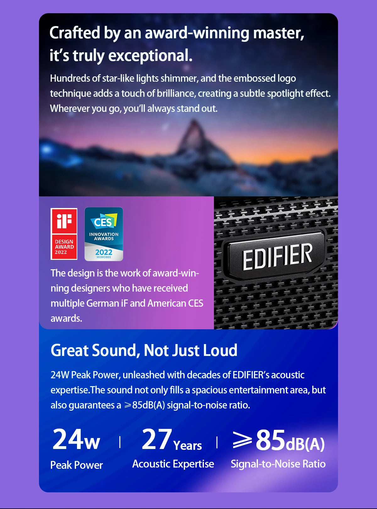 Edifier PP205 Outdoor Portable Bluetooth Speaker Line In USB TF Card Inputs 8 Hours Playback Support Wird Mic Karaoke Speaker