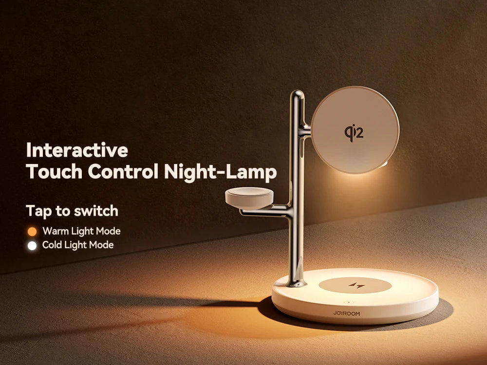 Joyroom Qi2 Magnetic Charging Station for Apple Fast Wireless Charger for iPhone 16 15 14 Pro Max for iWatch for AirPods JR-W23