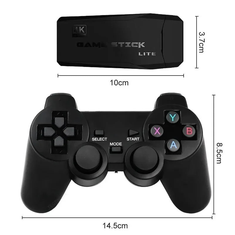 M8 4K Retro Game Console - 64GB Handheld TV Stick with 20,000+ Preloaded Games & Wireless Controller
