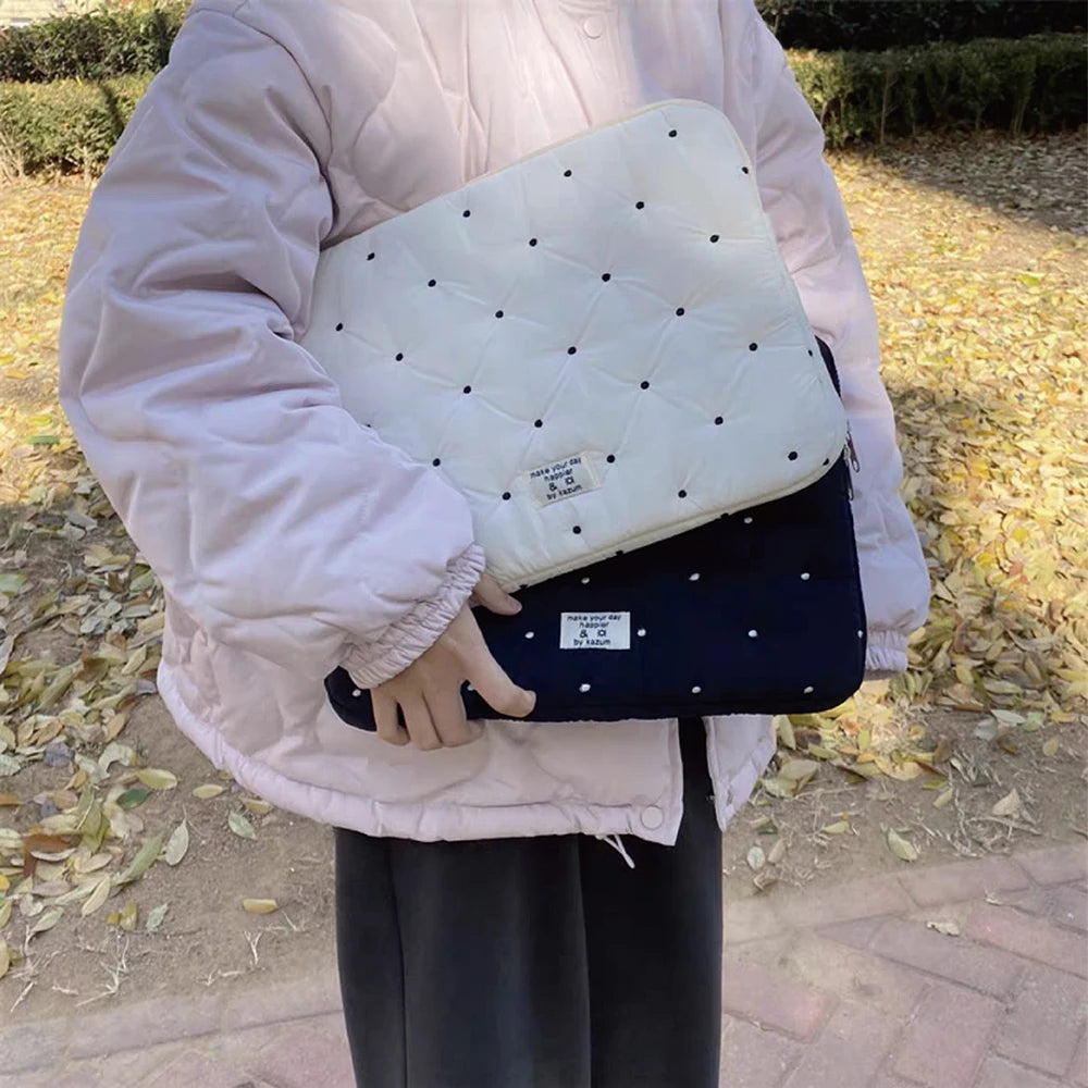 Laptop bag for macbook air 13 case 13-14 Inch puffy notebook pouch 15-16Inch Cute laptop sleeve 9-11 Inch Tablet Sleeve girl bag