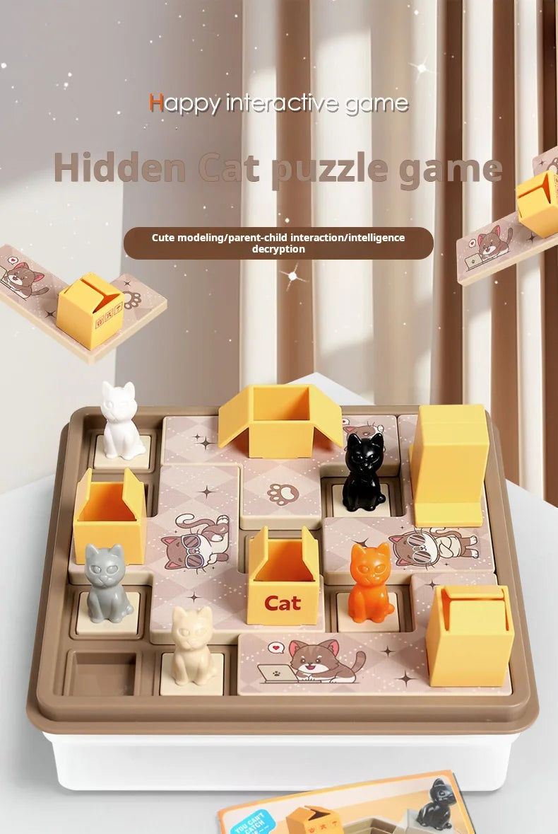 Diy Hide And Seek Cat Puzzle Clearance Clearance Board Game Cat Children Space Planning Logical Thinking Training Puzzle Toy