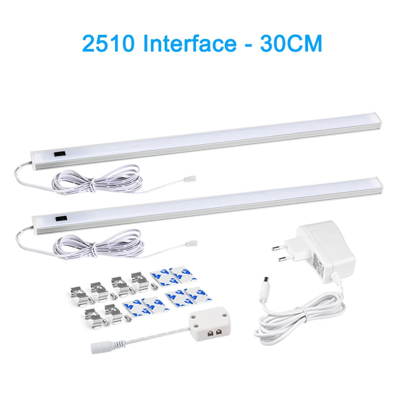 LED Light Under Cabinet Lights For Kitchen Hand Sweep Switch PIR Motion Sensor Closet Wardrobe Lamp 30/40/50cm Led Night Light