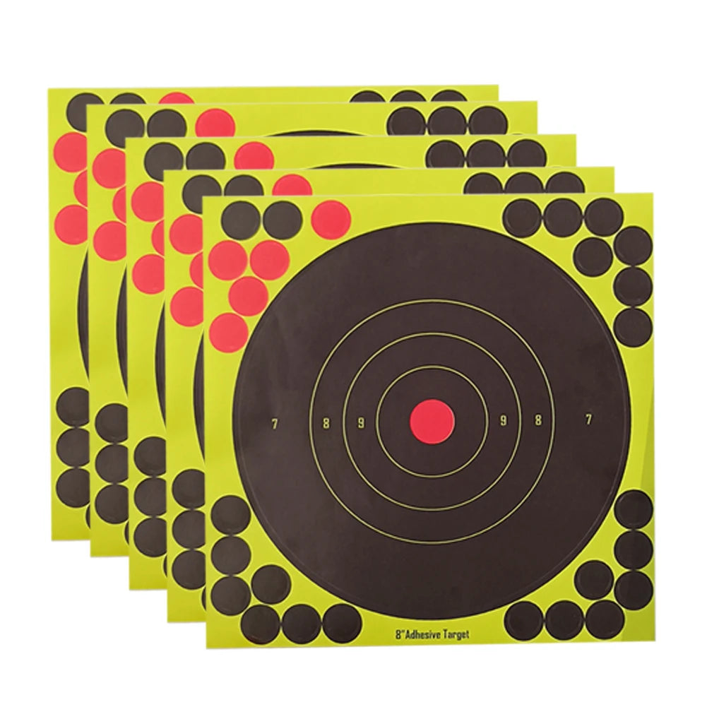 100-10PCS 8-inch Splatter Target High Visibility Adhesive Shooting Target Stickers Reactive Hunting Shooting Training Paper