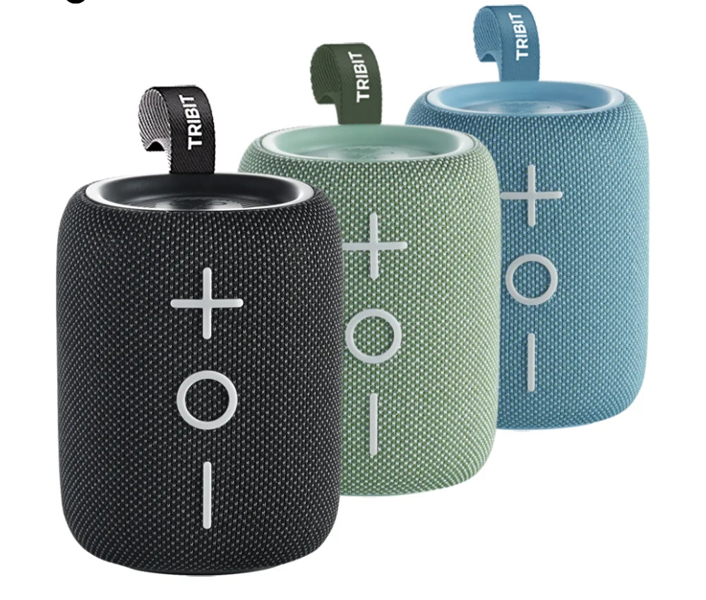 TRIBIT StormBox Mini Bluetooth Speaker, 12W 360° Sound With XBass, LEDs, 12 Hours playtimes, IPX7 Waterproof, For Hiking/Outdoor